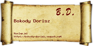 Bokody Dorisz névjegykártya